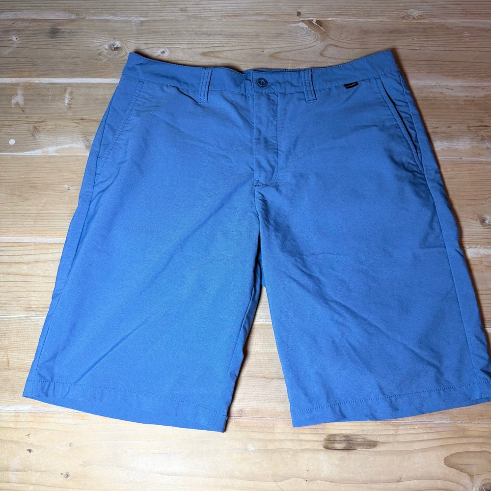 Travis Mathew Mens Blue Performance‎ Golf Shorts Size 34 Stretch Micro Stripe